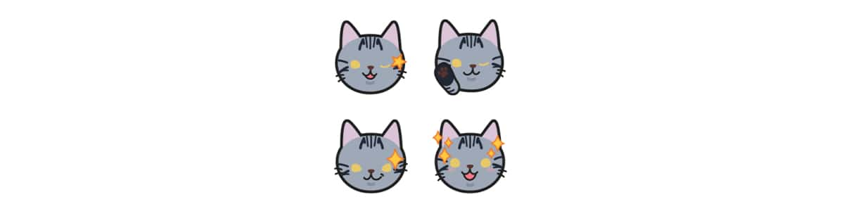 サバトラ柄のこしょう猫LINE絵文字のサムネイル画像