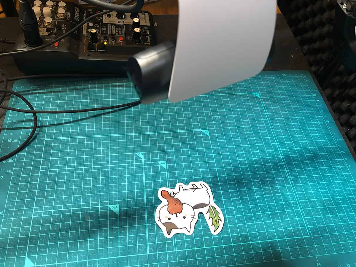 HDカメラで被写体を写すときの配置イメージ